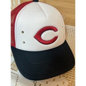Cincinnati Reds Melonwear Trucker Hat Red White Mesh Back Adjustable Hat-NEW